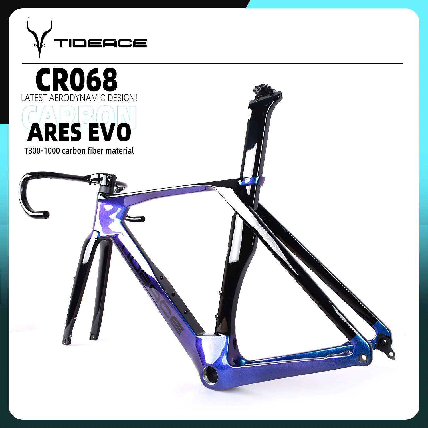 T47 Thread EPS T1000 Carbon Fiber Road Bike Frame Disc Brake 700x32C All Internal Cable Race Bicycle Carbon Frameset