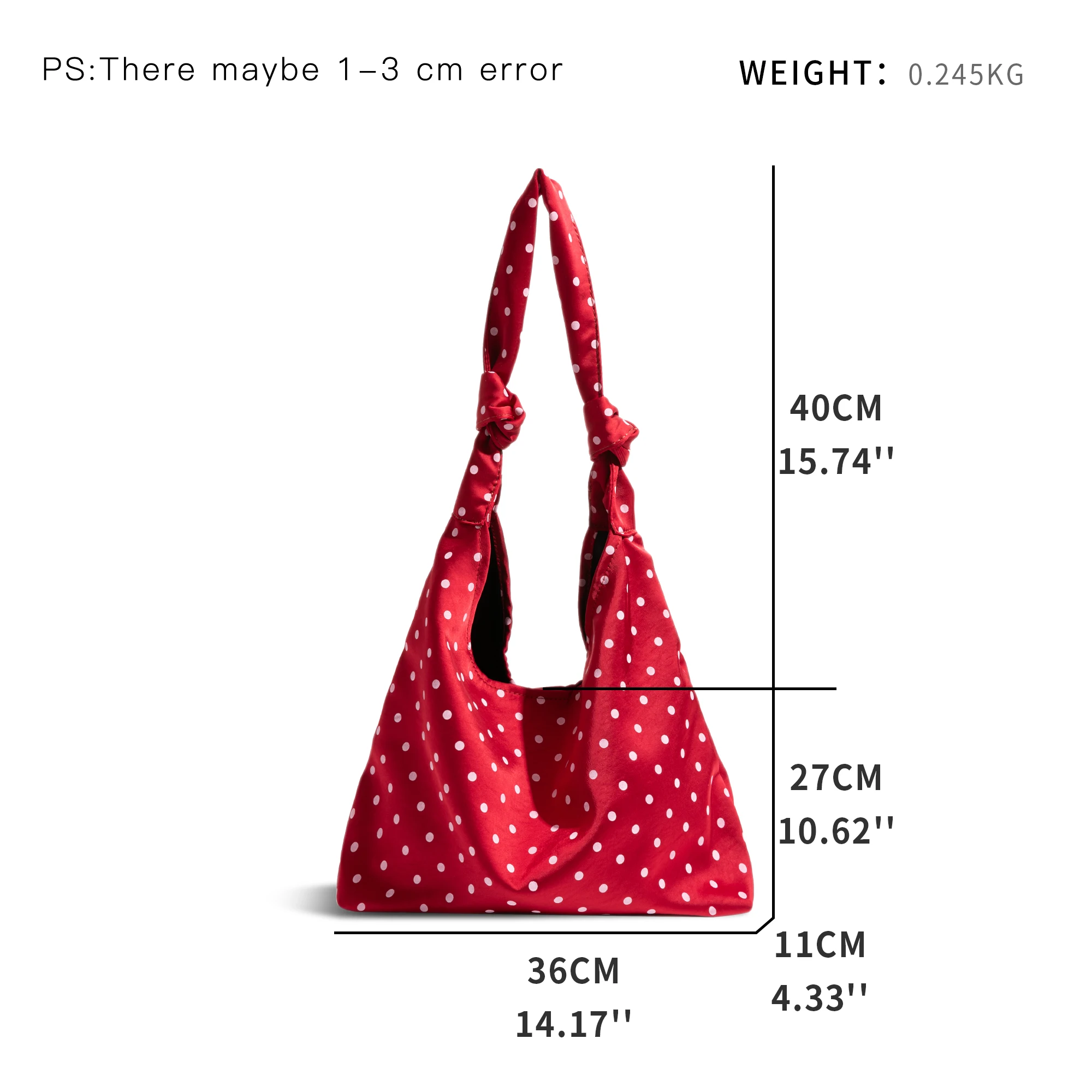 KOKOPEAS Nylon Dot Pattern Lightweight Hobo For Woman Simple Casual Shoulder Purse Small Fashion Female Tote Handbag Phone Bag