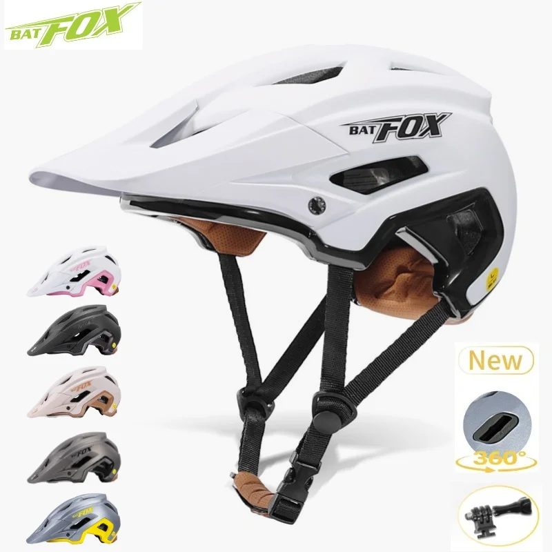 

Велосипедный шлем BATFOX MTB для взрослых мужчин, легкий, с внутренней подкладкой против спутывания волос, эксклюзивным креплением для камеры, для трейл-велоспорта