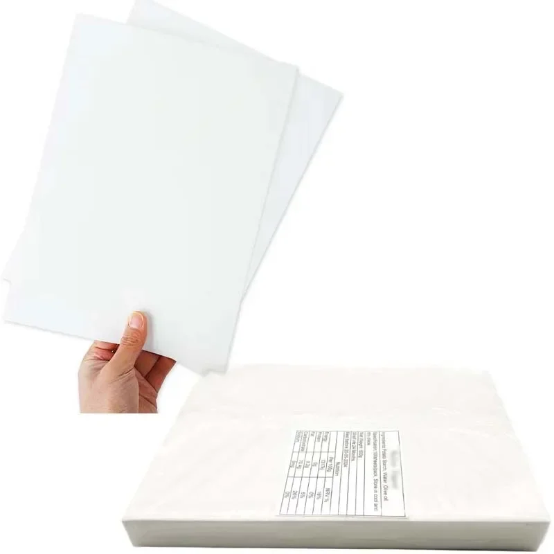 Feuille de papier gaufrette pour la cuisson des aliments, papier de riz A4, impression numérique, outils de décoration de gâteau de mariage, épaissir 0.6mm, 5 PCs-50PCs