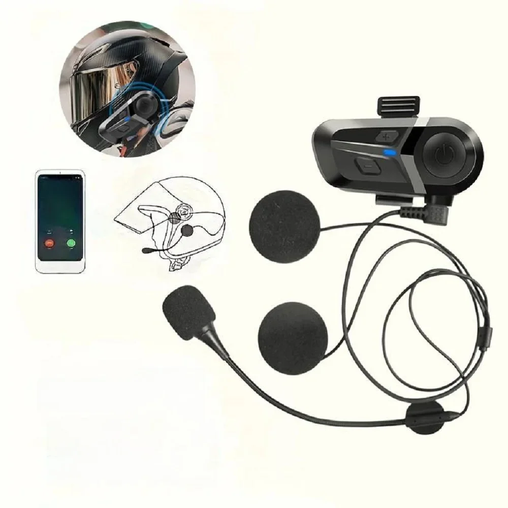 Bluetooth 5.3 Motorhelm Headset Waterdicht Draadloos Handsfree Bellen Telefoon Oortelefoon Muziekspeler Voor Moto Helm - afbeelding 2