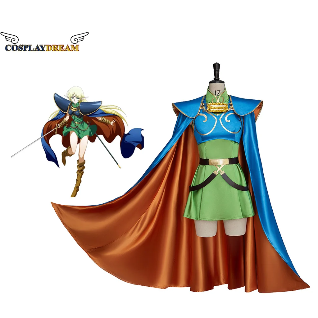 

Record of Lodoss War Deedlit Cosplay Costume Full Set with Cloak Cape Deedlit Outfit Suit for Adult Women Halloween Clothing