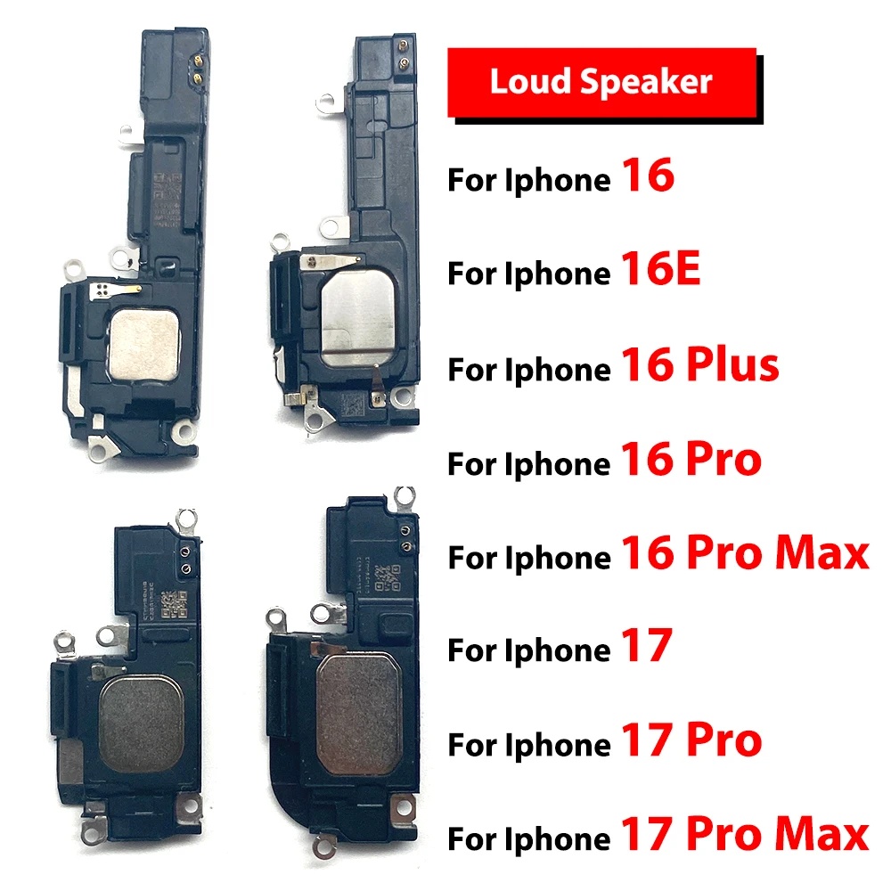 5 PCS Loud Speaker For lphone 16/16E/16 Plus/16 Pro/16 Pro Max/17/17 Pro/17 Pro Max Replacement Speaker Buzzer