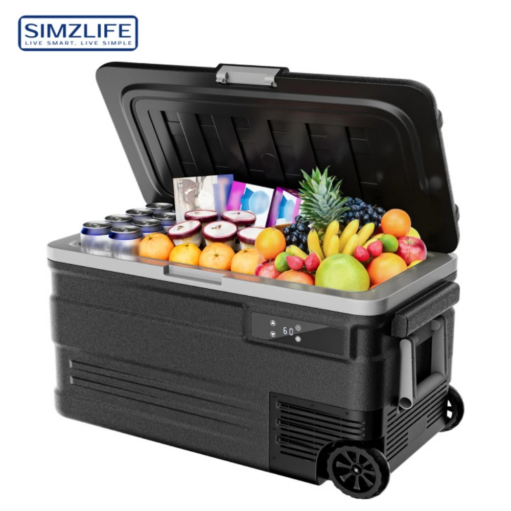 SIMZLIFE 75L Portable Car Refrigerator Compressor Fridge Freezer Cooler Ice Box Keep Cool for Camping Fishing Trip Truck Boating