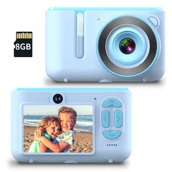 New Children‘s Mini Camera Dual Selfie Digital Photo Camera HD 720P Video USB Charging Color Display for Kids Birthday Gift Baby