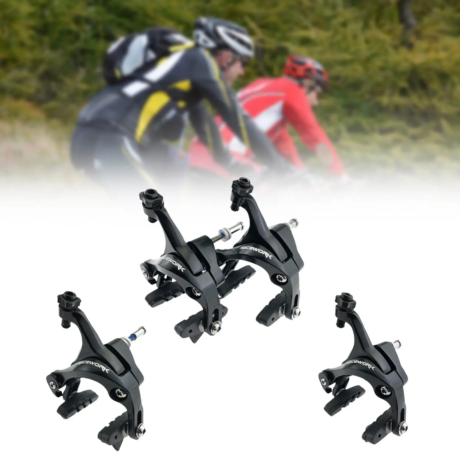 

Road Bike Dual Pivot Calipers Bicycle Brake Polished Front Rear Side Pull Caliper Rim C Brake for Folding Bike