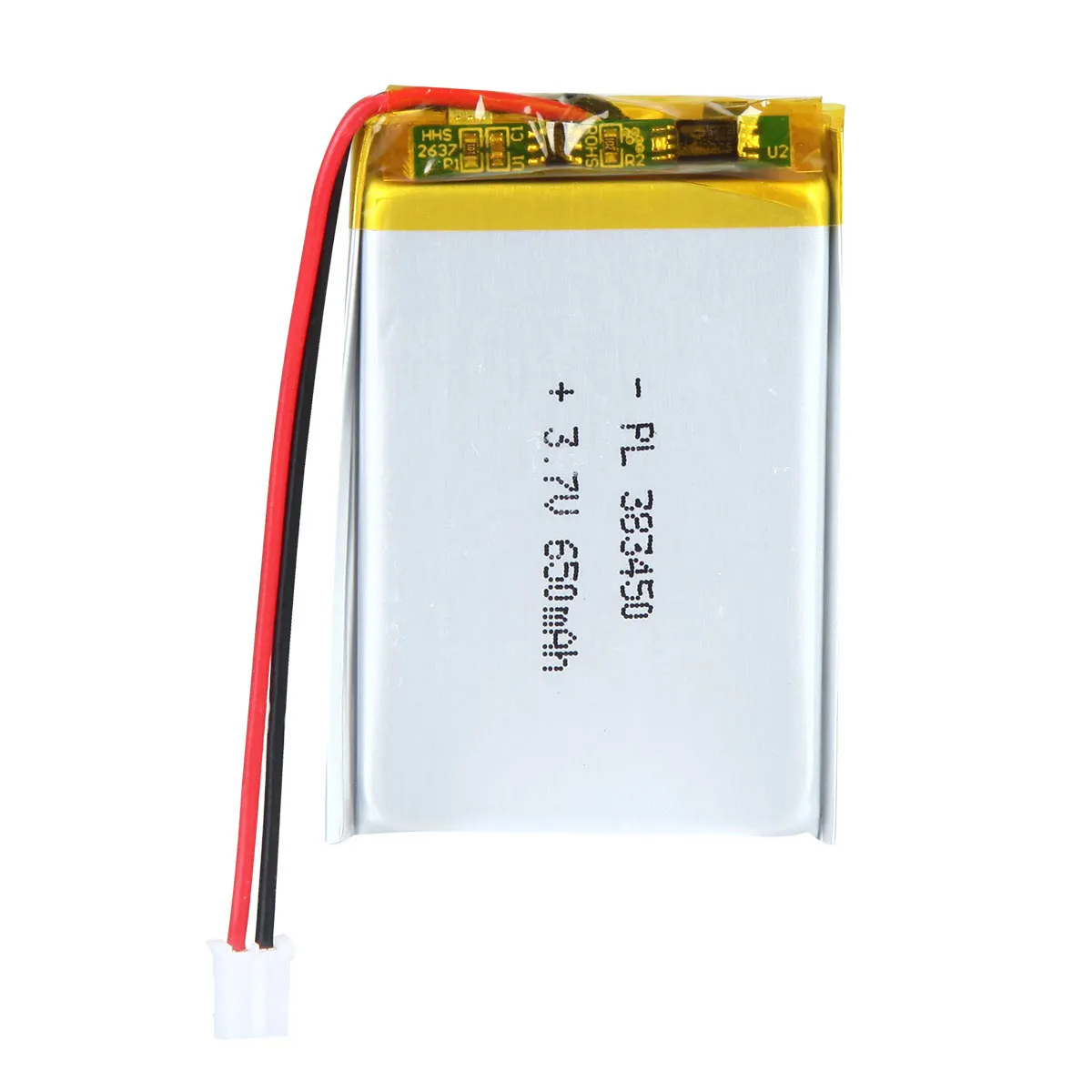 3.7V 650mAh 383450 Rechargeable Lipo Battery length 52mm