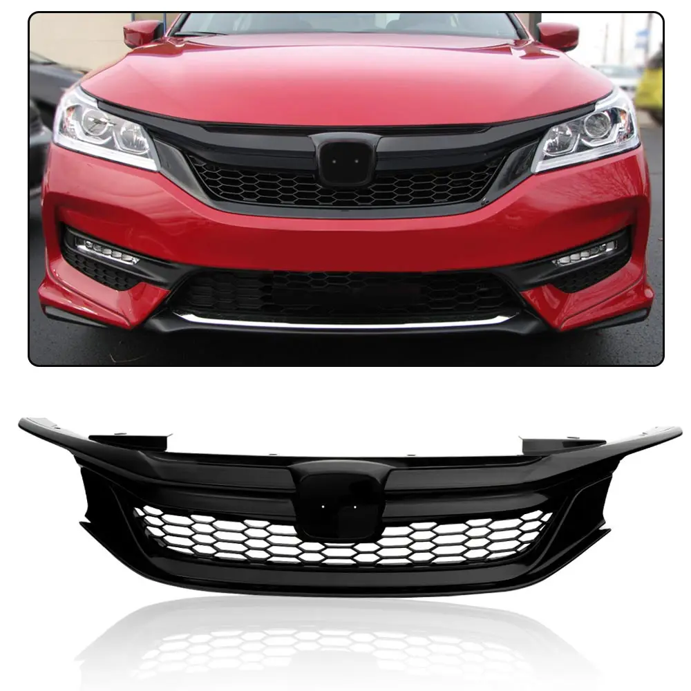 

Front Upper Bumper Grill Hood Grille Fit for 2016-2017 Honda Accord Sedan 4Dr