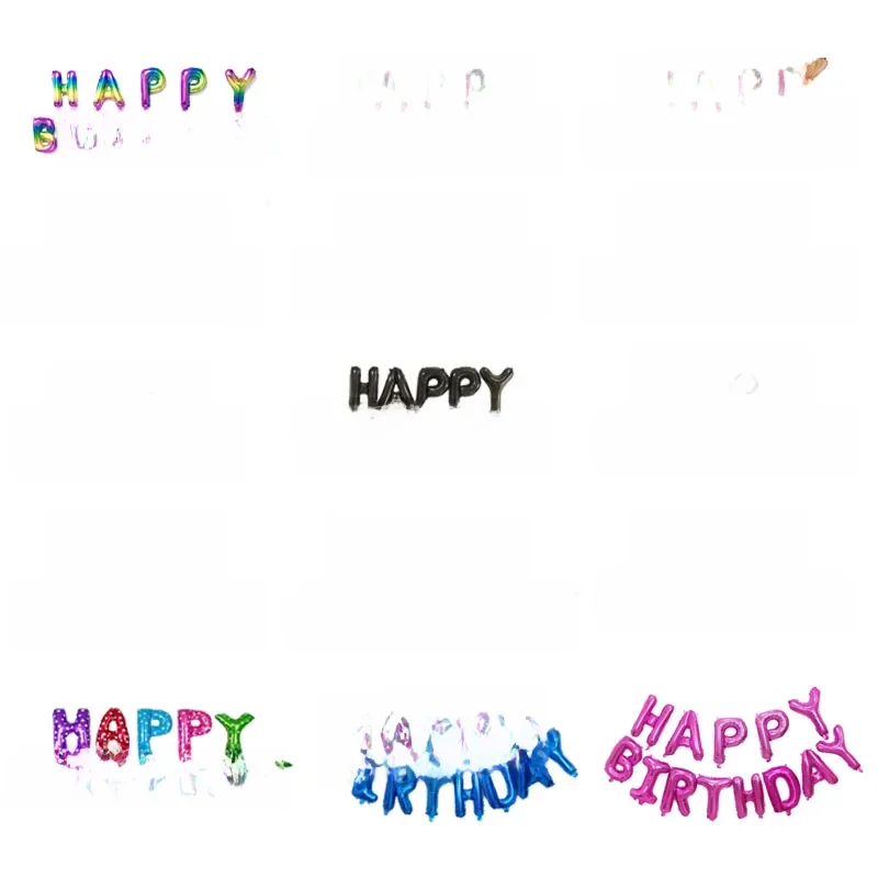 16-Zoll-Buchstaben „HAPPY BIRTHDAY“-Folienballons „Happy Birthday“, Party-Dekoration, Kinder-Alphabet-Luftballons, Babyparty-Zubehör