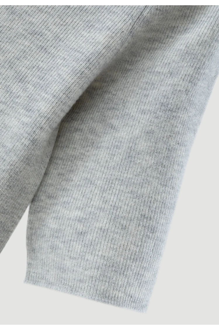MZ62004 Damen Kaschmir-Mischung Kurzarm-Strickoberteil mit Stehkragen, Weich Strukturierter Pullover für Arbeit und Alltag, Herbst 2026 – Detail 18