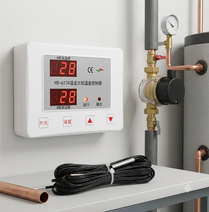 HS-617A Thermostat solaire stable à différence de température, contrôleur automatique de circulation