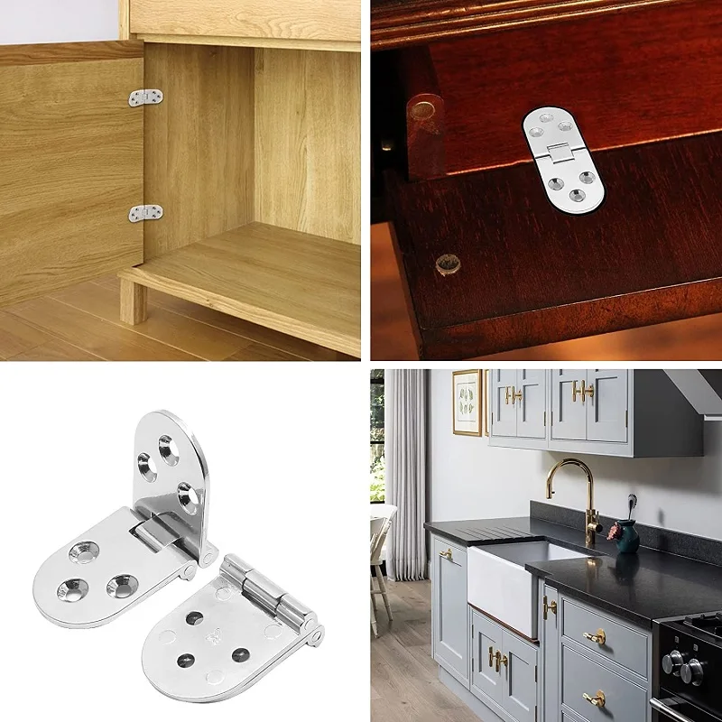 1PCS Zinc Alloy Flap Hinge Folding Table Shelves Flaps Hinges Furniture Heavy Duty Table Hinge With Screws