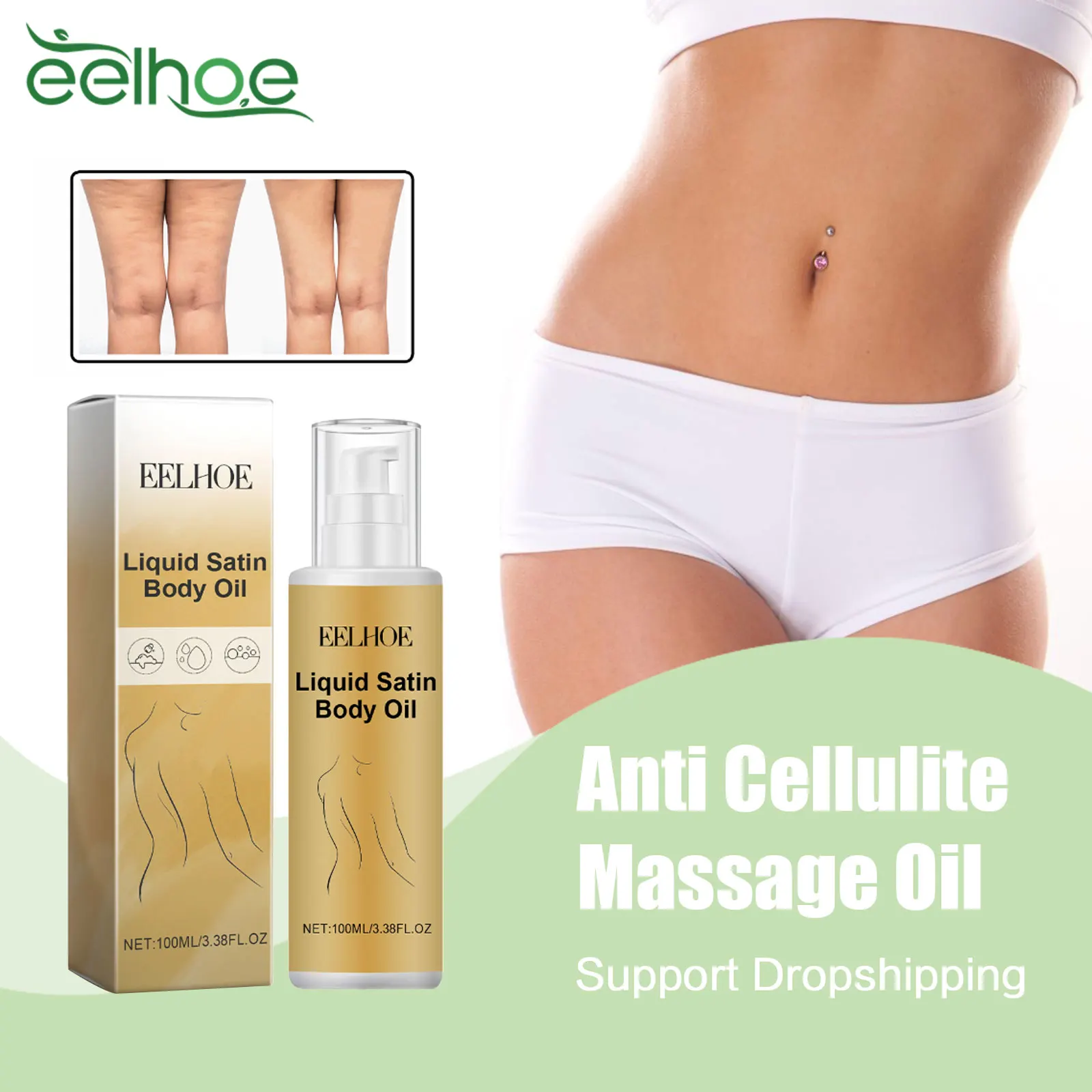 Anti Cellulite Massage Oil Fat Reduction Thin Arm Leg Flat Belly Abdomen Tummy Firming Waist Shaper Thigh Slimming Essential Oil