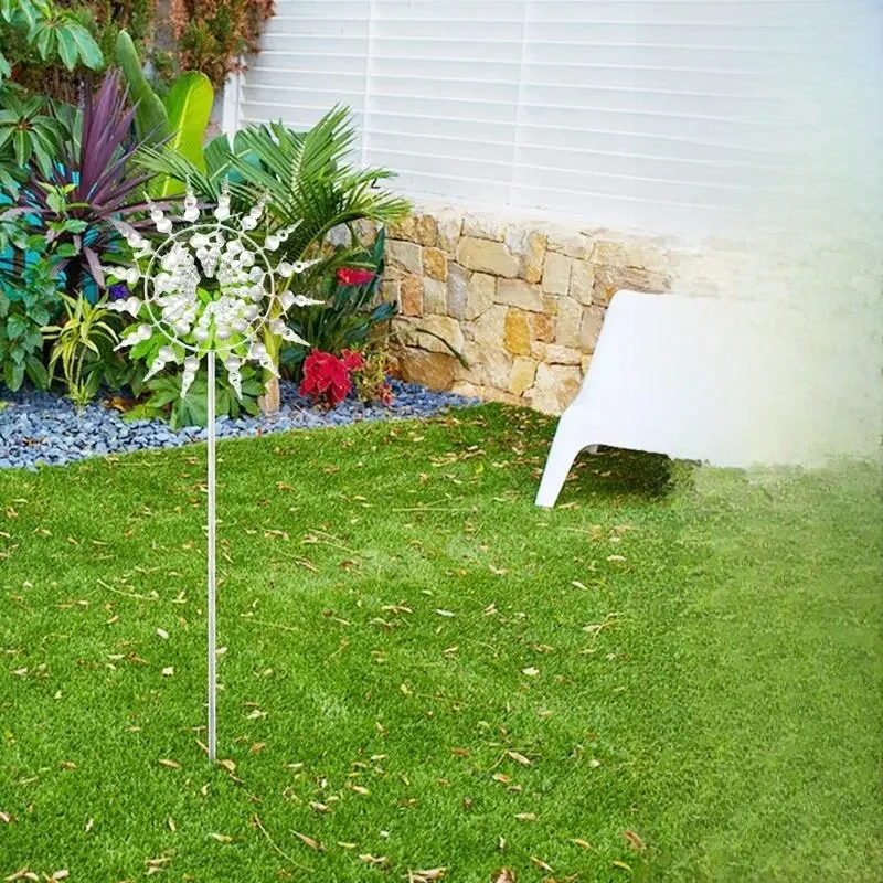 Moulin à vent en métal Unique et magique, Art chinois, voiture à vent 3D, Sculpture de cinétique à vent, moulin à vent rotatif créatif à 360 degrés