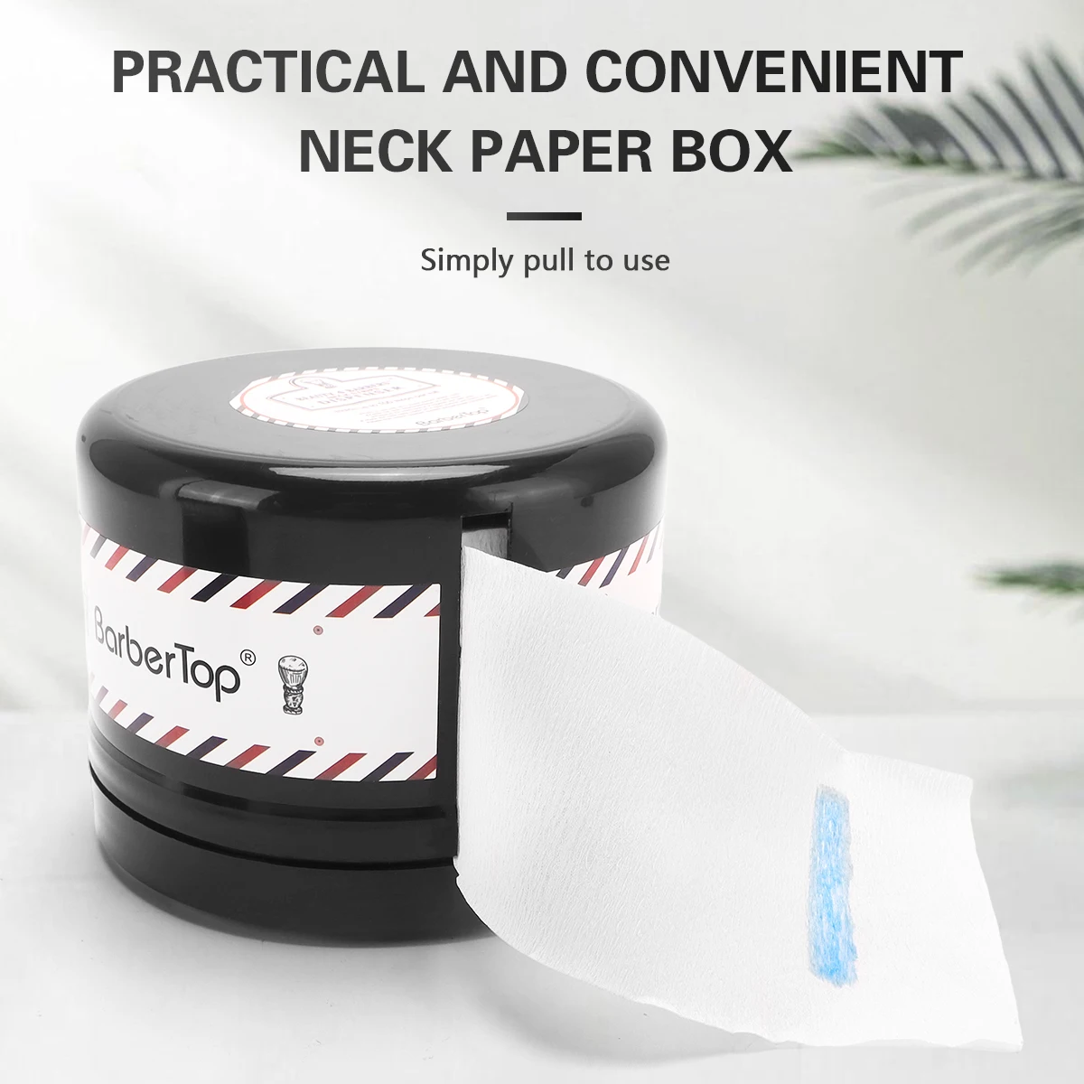 

Neck Strip Dispenser Neck Roll Paper Box Hygienic Barber Neck Strip Paper Collar Tape Roll Holder Container with Suction Base