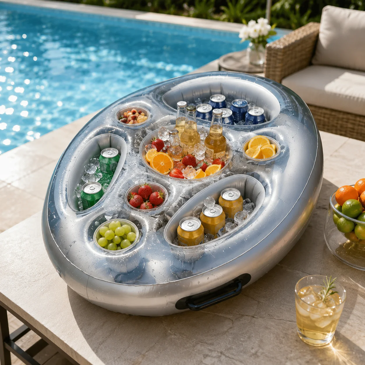 1PC Inflatable Swimming Pool Drink Racks, Floating Drink Trays For Bathtubs, Swimming Pools, Beaches And Parties