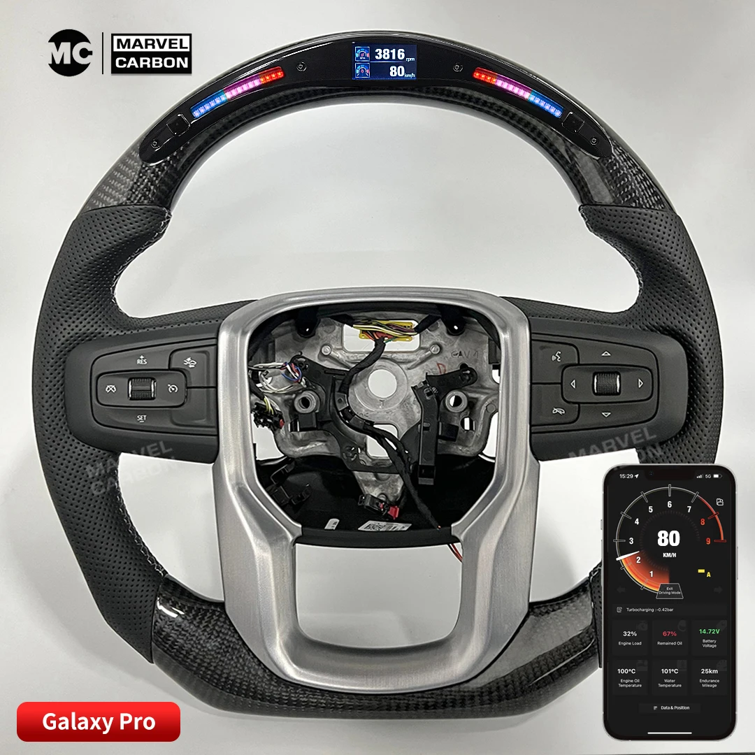 

LED Performance Steering Wheel Display Compatible Chevrolet Malibu + 100% Real Carbon Fiber