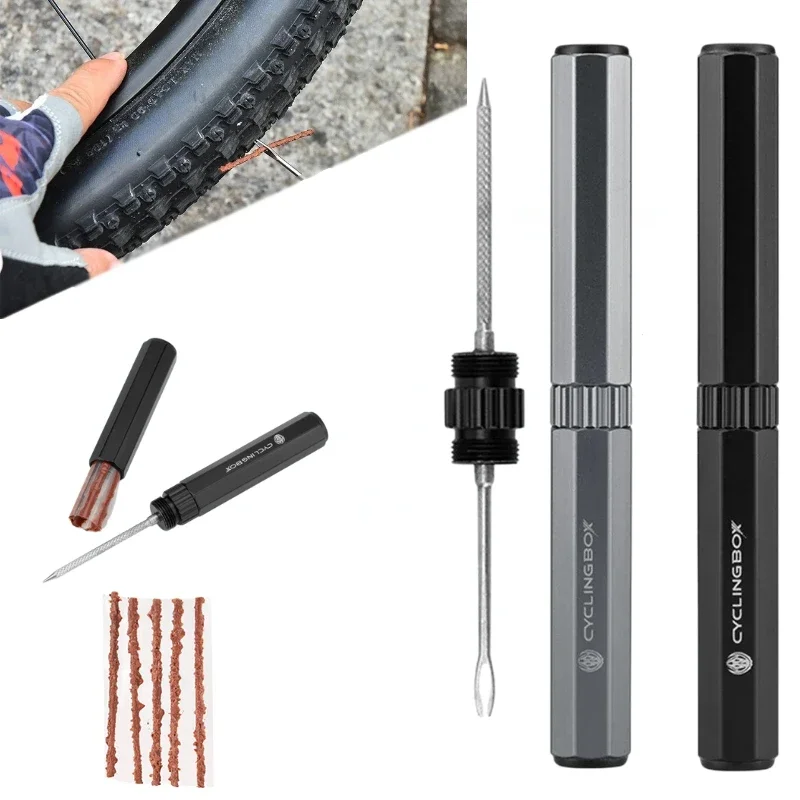 AliExpress Bicycle Tubeless Tire Repair Kit MTB Bike Tyre Plug Puncture Flat Fix Patch Repairing Rubber Bacon