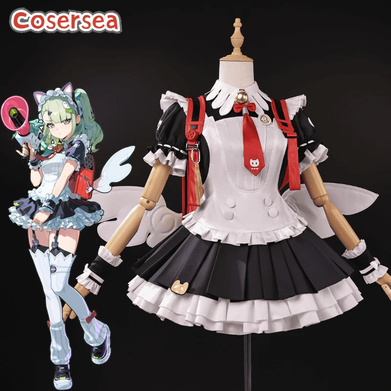 

Cosersea Sunna Cosplay Costume Game Zenless Zone Zero Sunna Role Play Halloween Women Dress Uniform Party Cos Outfit Fullset