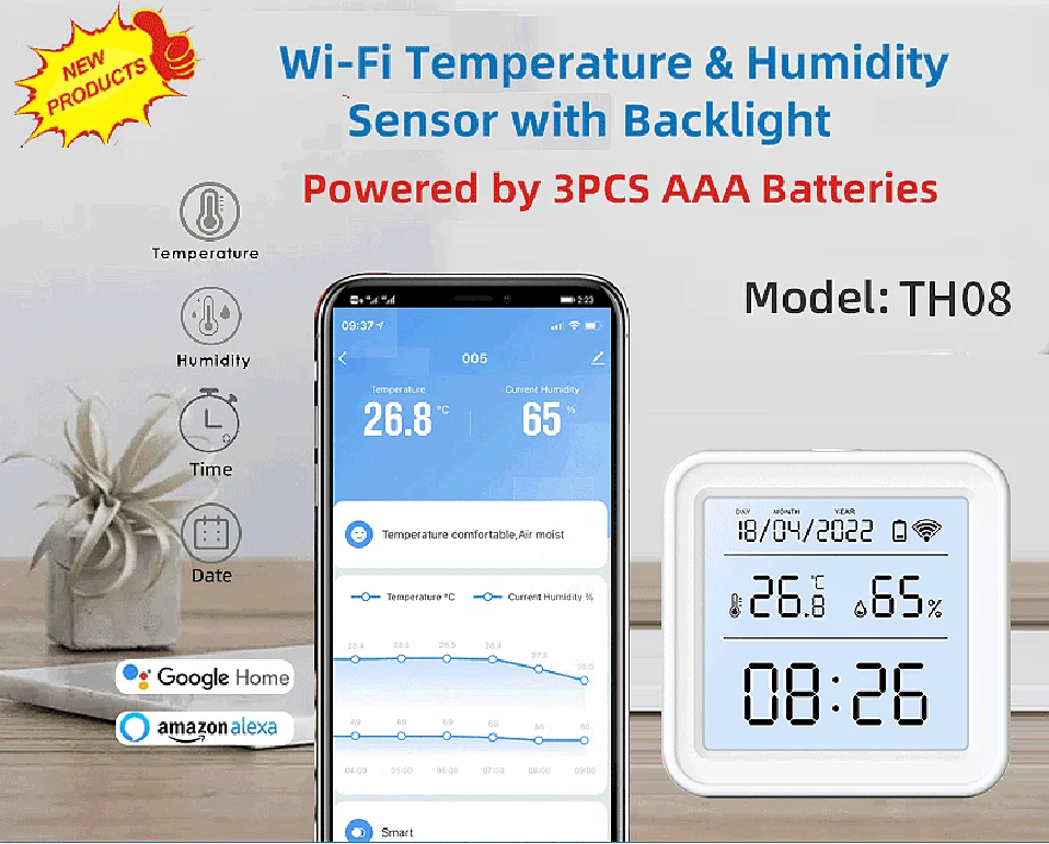 WiFi Temperature and Humidity Sensor with LCD Display description 2