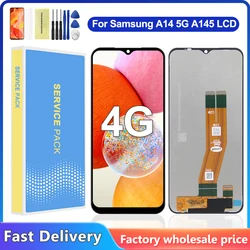 Tested 6.6'' For Samsung A14 4G LCD Display Touch Screen Digitizer For Samsung A14 LTE A145F A145M A145P LCD With Frame