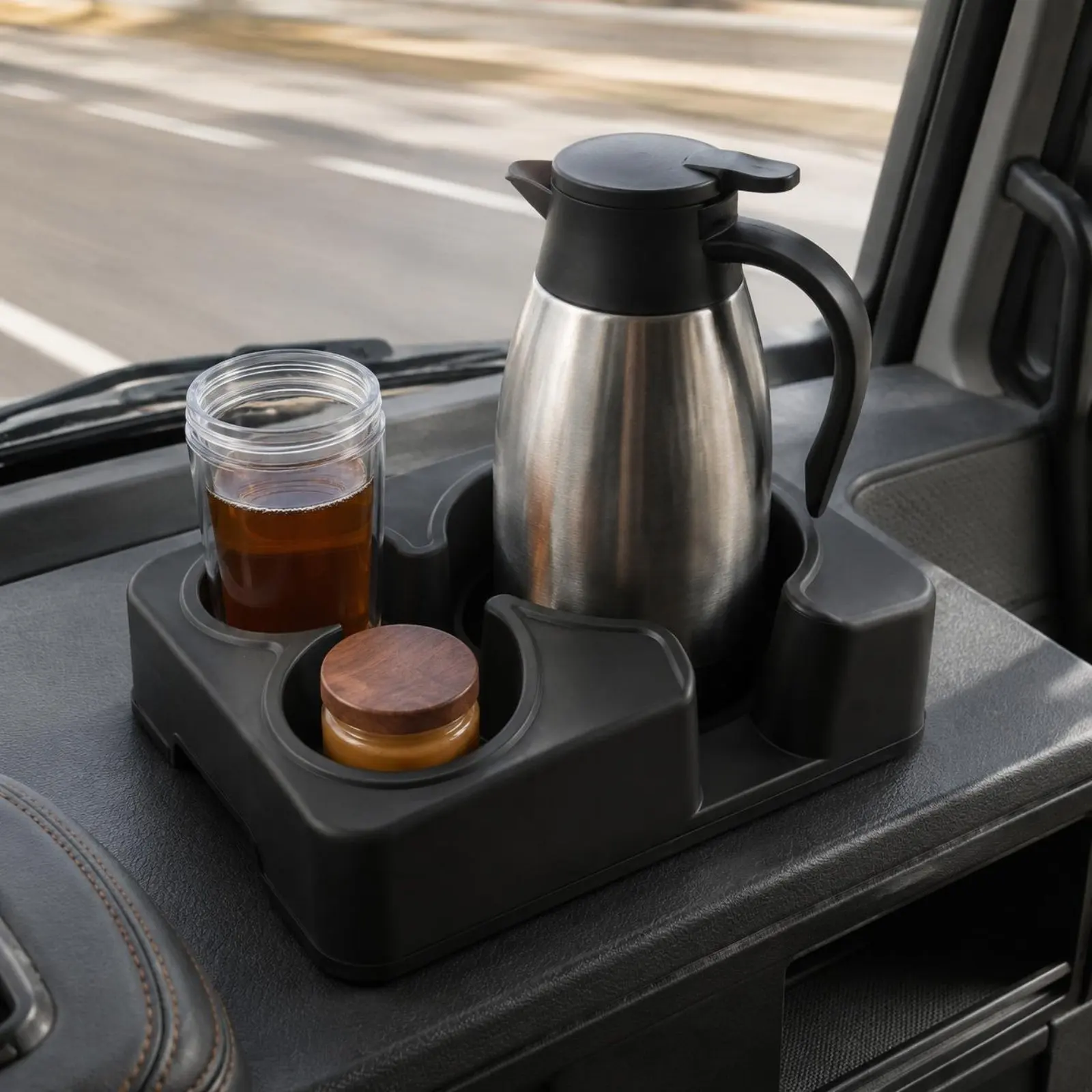 Large Size Vehicle Drink Holder Base Fixed Truck Water Bottle Tray Car Water Base Holder for Holding Bottles in Vehicle