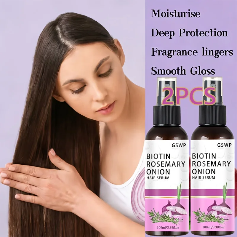 GSWP Biotin Rosemary & Onion Hair Repair Serum Repairs Damaged, Dry Hair Reduces Breakage and Frizz Improves Tangles. 100/200 ML