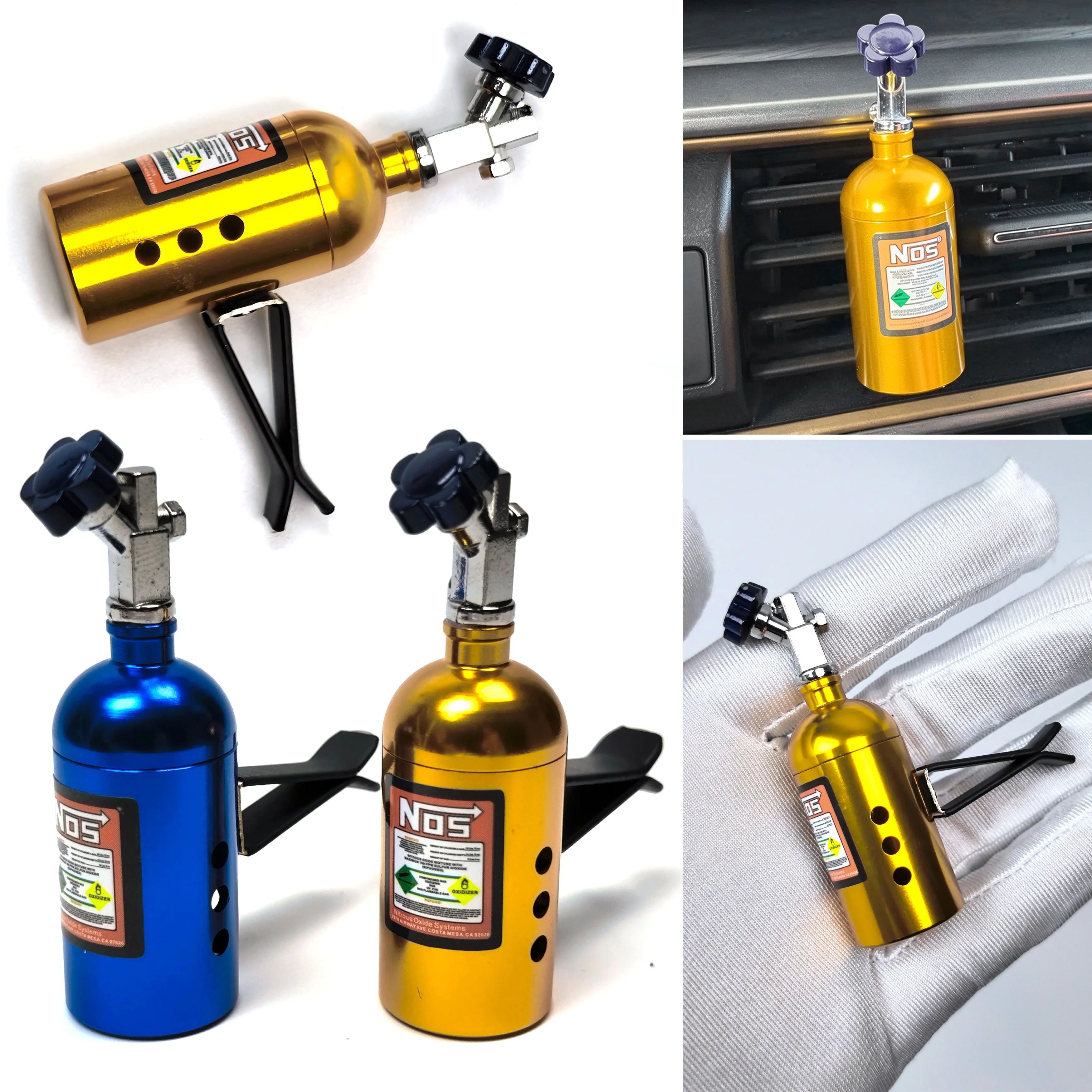 Car Air Freshener NOS Nitrogen Bottle Air Vent Fragrance Auto Aroma Outle Perfume Flavoring Fragrances Accessories Auto Ornament
