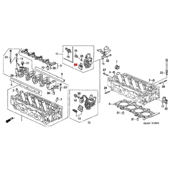 15825-P2M-005 36172-P08-015 適用於本田思域(1996-2005)的VTEC電磁閥墊片套件(替換零件)。 10 最佳銷售 本田思域VTEC - №6