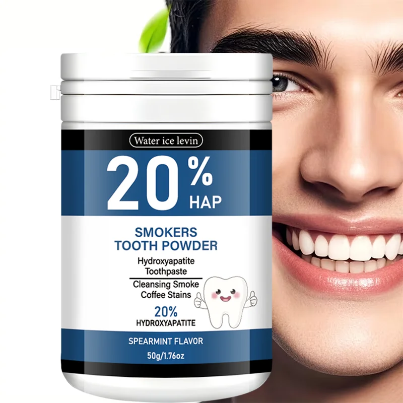 Smokers‑use    Tooth Powder, Deep Clean Tobacco Stains, Whiten Teeth, Spearmint Flavor Household Dental Cleaning Supplies