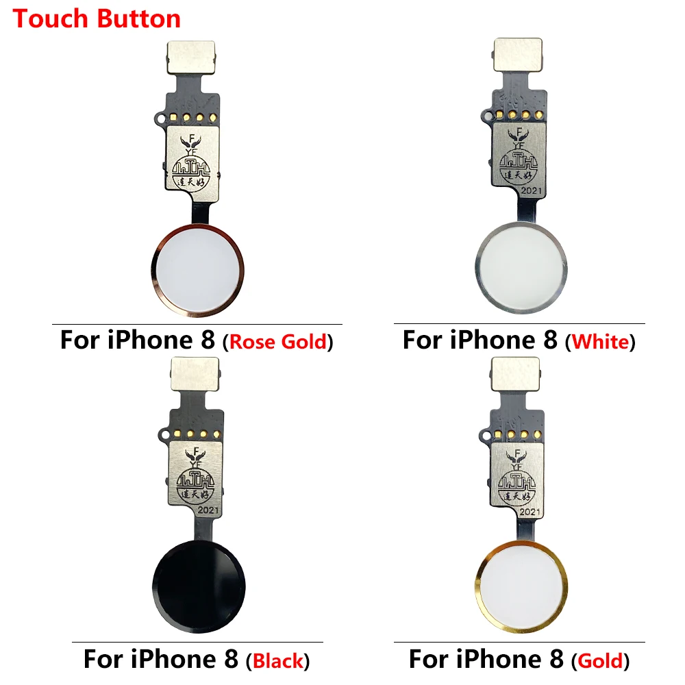 Return Back Home Button Flex Cable No Touch ID Fingerprint For IPhone 7 8 Plus Return Back Button Key