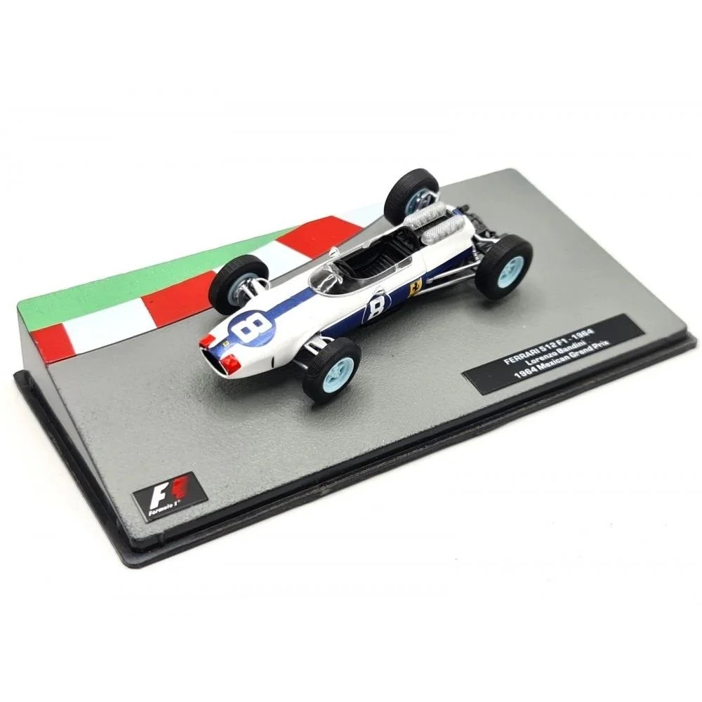 Salvat, 512 F1 Pilote italien Bandini Grand Prix du Mexique 1964, Échelle 1:43, Miniature en métal moulé sous pression, Fabrication Ixo, Collection de voitures de Formule 1, Sans magazine, Emballage sous vitrine, Base d'identification du modèle