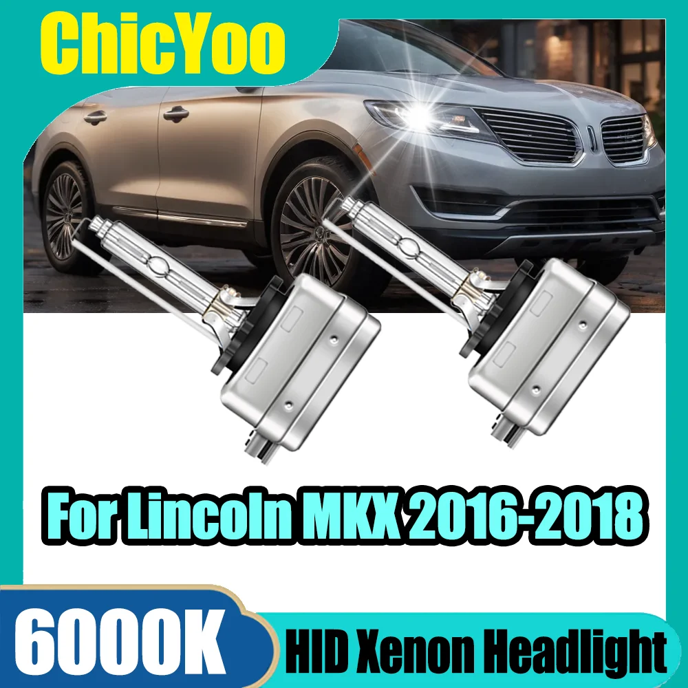

2PCS 6000K Super White D3S HID Xenon Headlight Bulbs Auto Lights 35W High Power Car Headlamps 12V For Lincoln MKX 2016 2017 2018