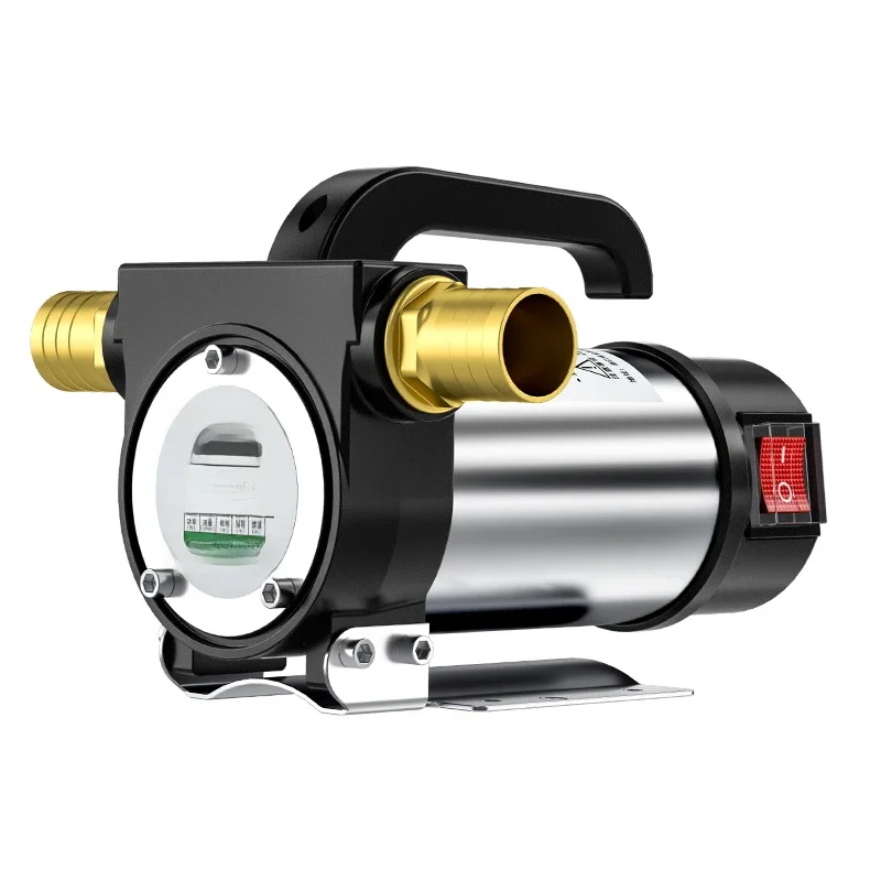 12V/24V/220V elektryczna pompa do przodu i do tyłu 50L/min pompa samozasysająca DC pompa do silników wysokoprężnych dozownik paliwa 580W — zdjęcie 2