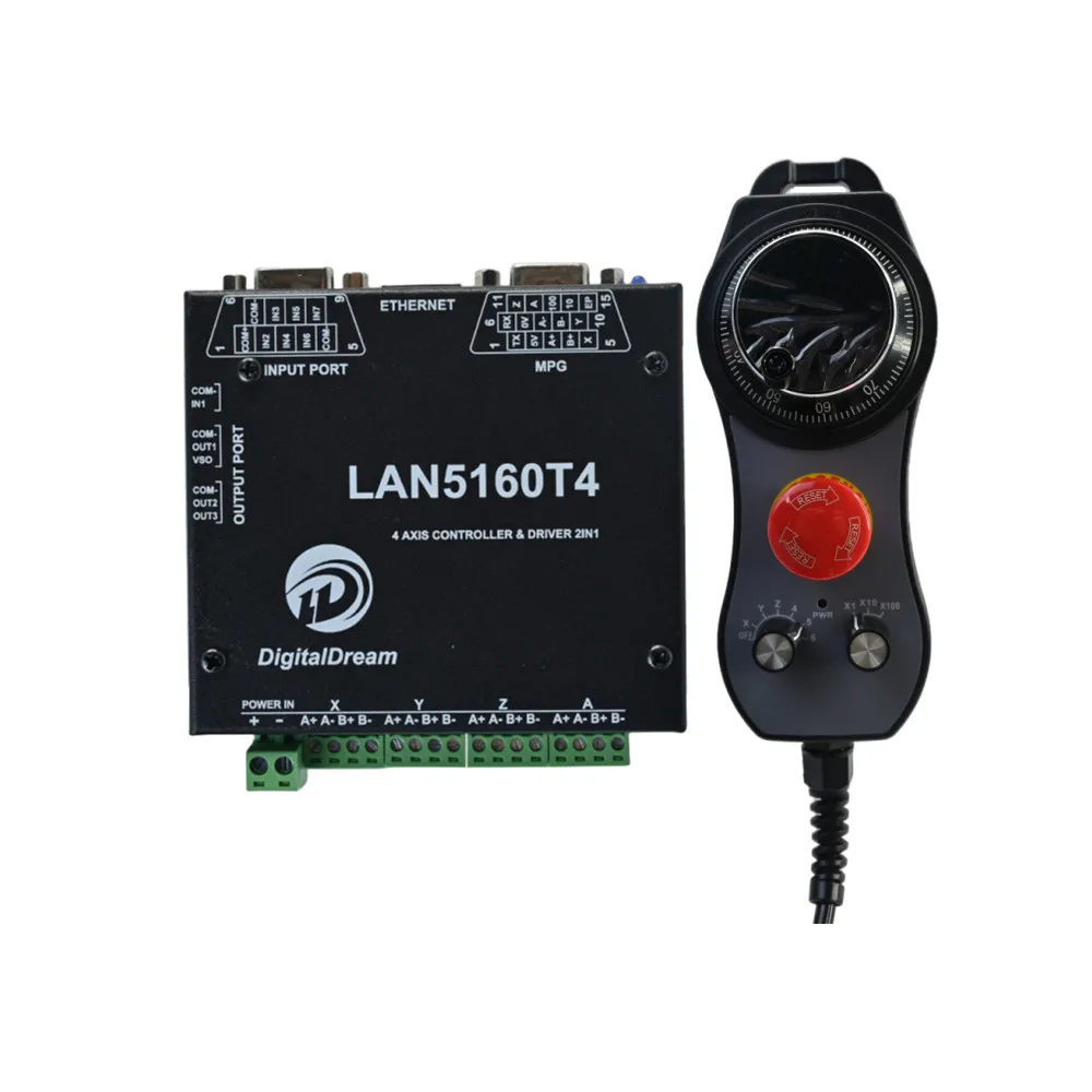 The New Mach3 Ethernet Drive Control Integrated Board Lan5160T4 300Khz With DDMPG For Fanuc Cnc Machines Engraving