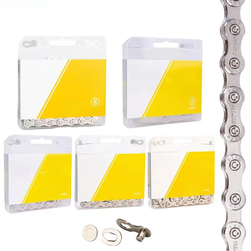 AliExpress ZTTO Bicycle Silver Chain 7s 8s 9s 10s 11s 12s Speed Chain High Quality Durable Single Speed Chain with Missing Link Connector