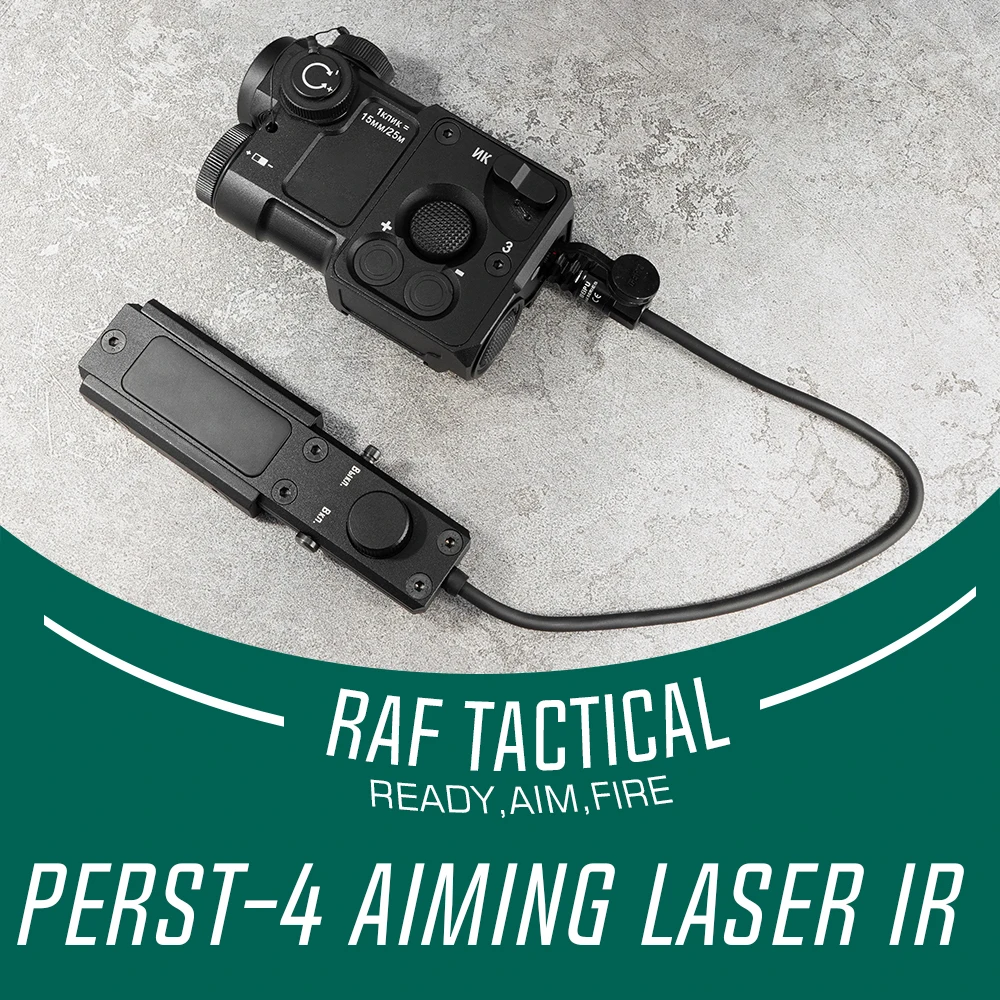 Aming Laser Pointer Optics 635nm Green visible Dot 850nm IR Tactical Laser  with Double Remote Switch PERST-4