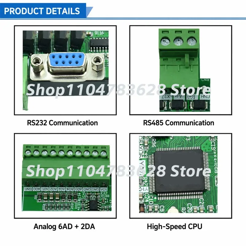 NEW  FX3U-32MT ，with case,Add 485/clock ,RS-232+RS485, 38.4KBPS
