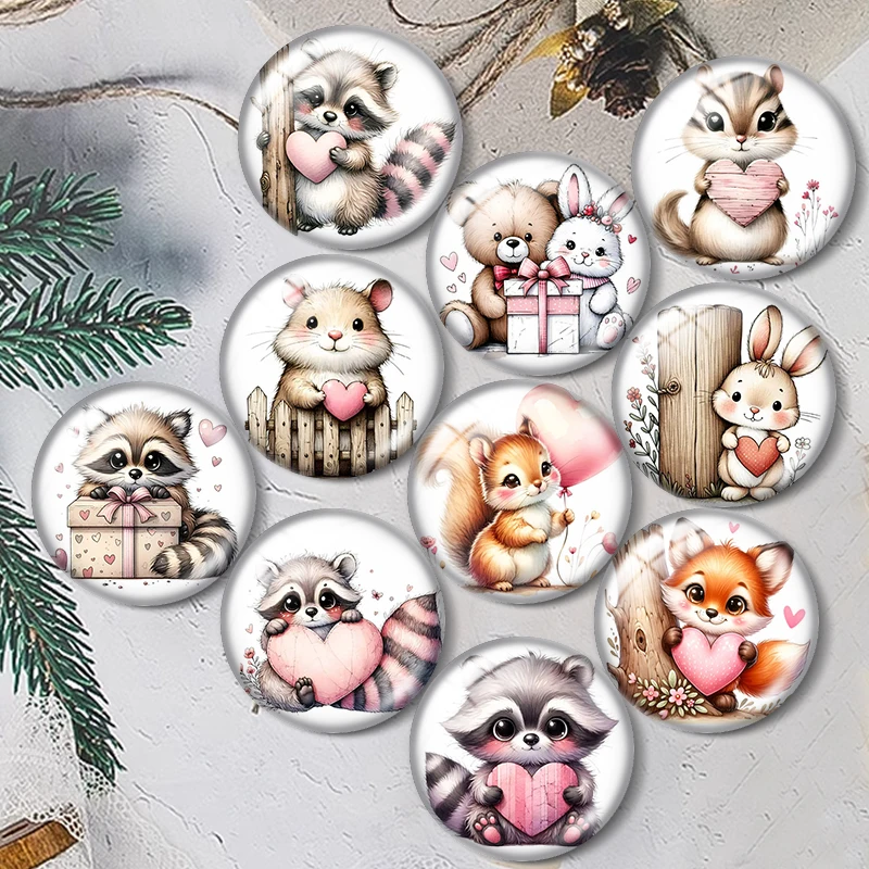 

Watercolor Valentine's Day 12/18/20/25mm glass cabochon bracelet pendant rings for jewelry demo earrings back Making findings