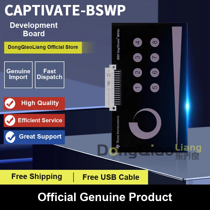 In stock: For CAPTIVATE-BSWP Capacitive Touch Buttons, Sliders, Scroll Wheels and Sensors Demonstration Board