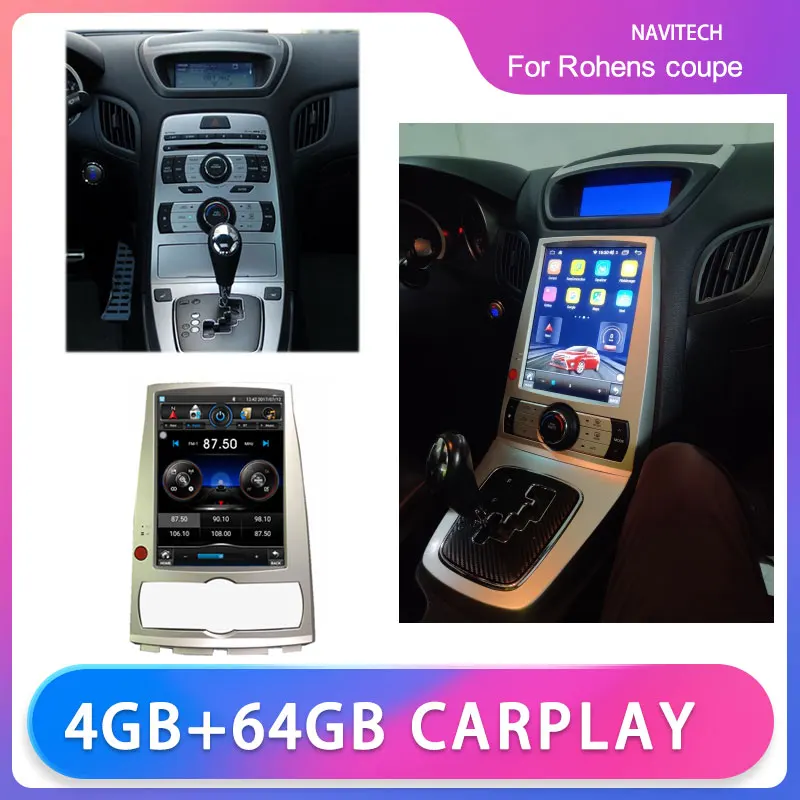 Car Android 13 Screen For Hyundai Rohens Coupe Genesis Coupe 2009 - 2012 Multimedia Navigation Radio Wireless Carplay Head Unit