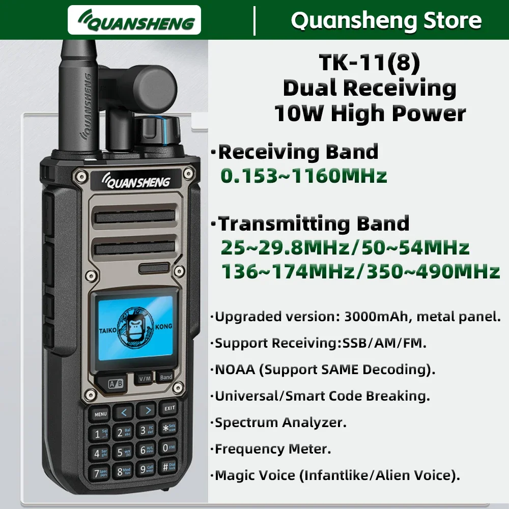 ricetrasmettitore-quansheng-tk11-8-10w-3000mah-vhf-uhf-dual-receive-am-fm-cw-ssb-noaa-con-analizzatore-di-spettro-e-funzione-magic-voice