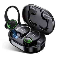 C16 New TWS Bluetooth 5.3 Earhook Earphone Sports Headsets Led Wireless Earbuds Noise Reduction Microphone 48H HiFi Music Time