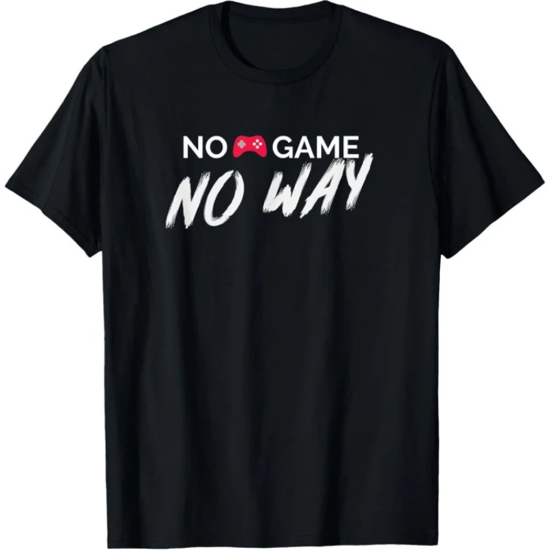 

Men's No Game No Way Gaming Graphic T-Shirt Cotton Breathable Tee with Controller Design Regular Fit Casual Shirt for Gamers Gam
