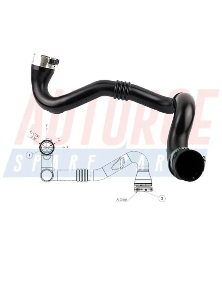 Intercooler Turbo Hose Pipe For Renault Master Mk3 (2.3 dCi) 8200753502, 144605593R, 1446300Q1N - AUTORCE