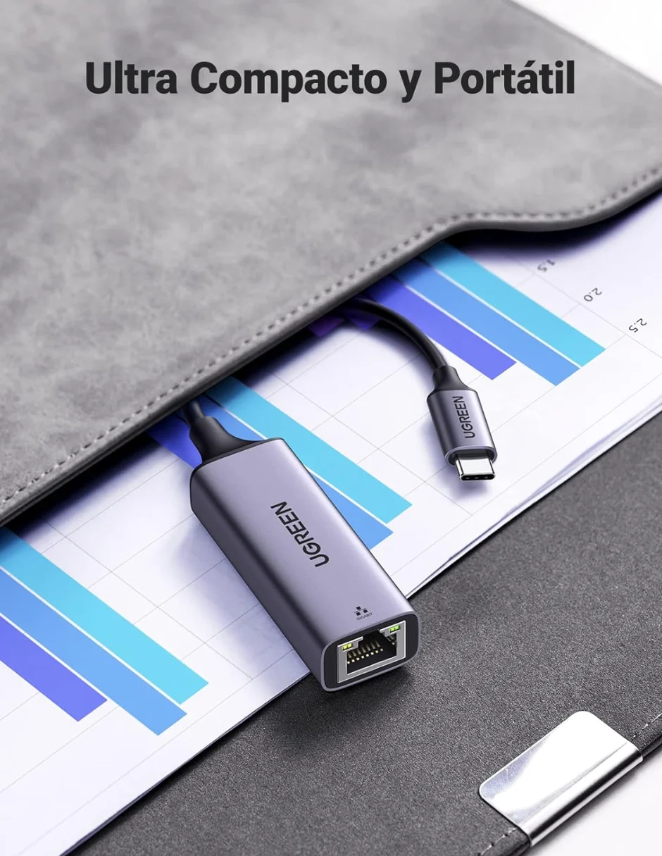 Ugreen USB C Gigabit Ethernet 1000 Mbps Adapter Gray