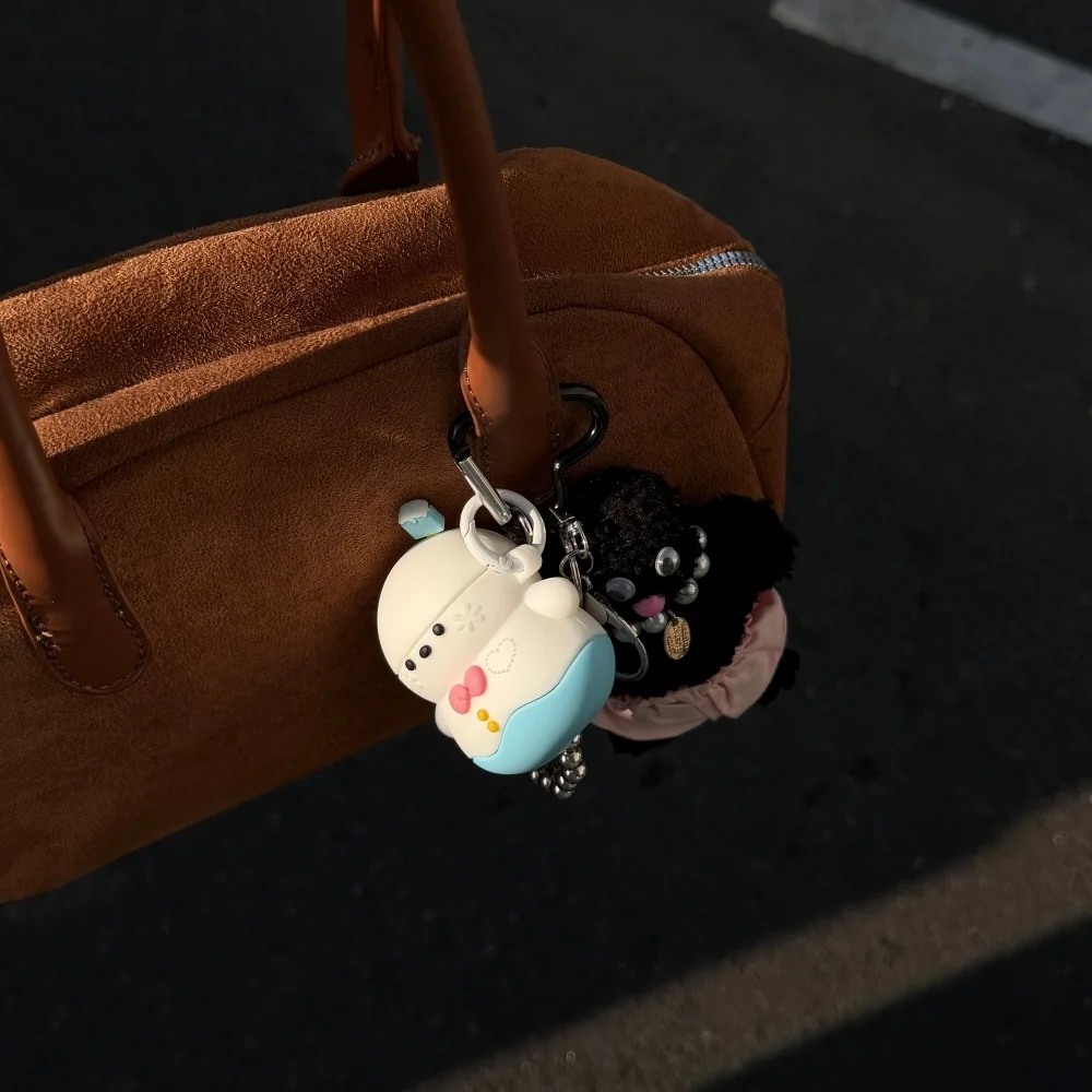 

Cute silicone snowman headphone protective case, suitable for AirPods 4/3/2 Pro/2/4, fashionable and cute new protective case