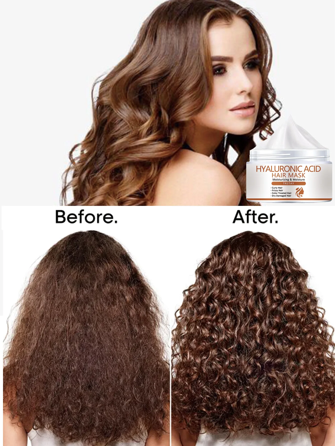 Hair Treatment For Dry Damaged Hair Deep Hydration Smooth Easy To Comb Repair Curly Hair - Image 6