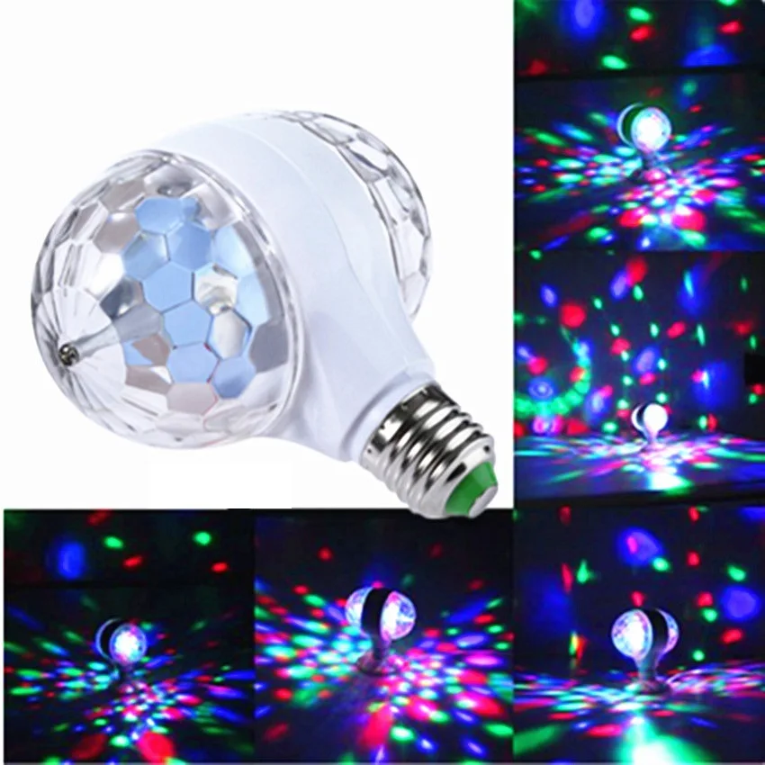 ICOCO LED 6W obrotowa żarówka z podwójną głowicą Magic Stage Disco lampa obrotowa dwugłowy LED kolorowe światło sceniczne sprzedaż