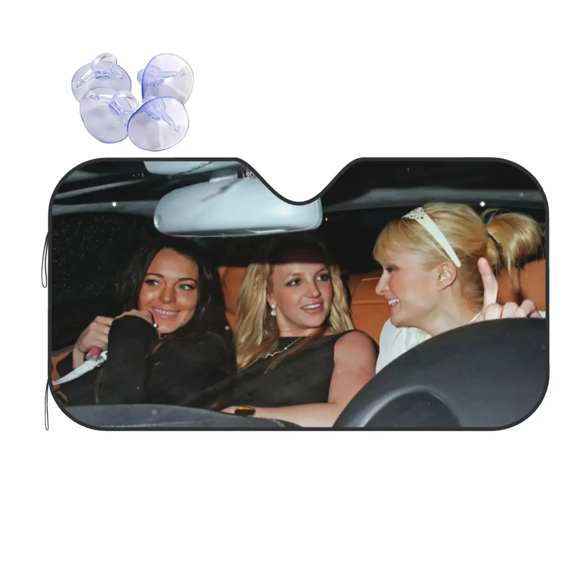 

Paris Linsay Lohan Britney Spears Sunshade Windscreen Personality Car Front Windshield 70x130cm Sun Visor Accessories Covers